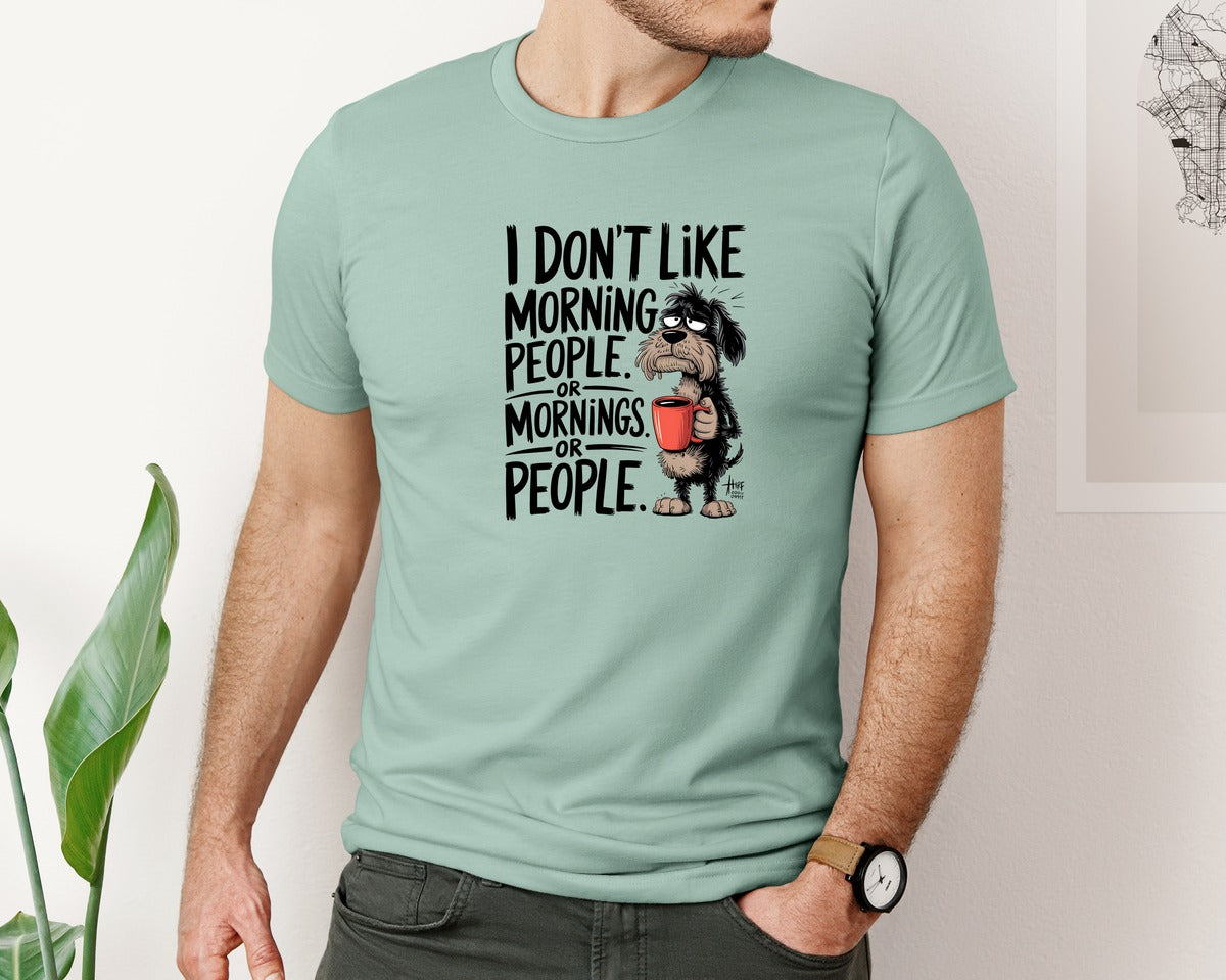 brand:Bella Canvas|color:Dusty Blue|Funny Dog Sassy Sarcastic 3 Graphic T-Shirt