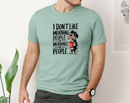 brand:Bella Canvas|color:Dusty Blue|Funny Dog Sassy Sarcastic 3 Graphic T-Shirt