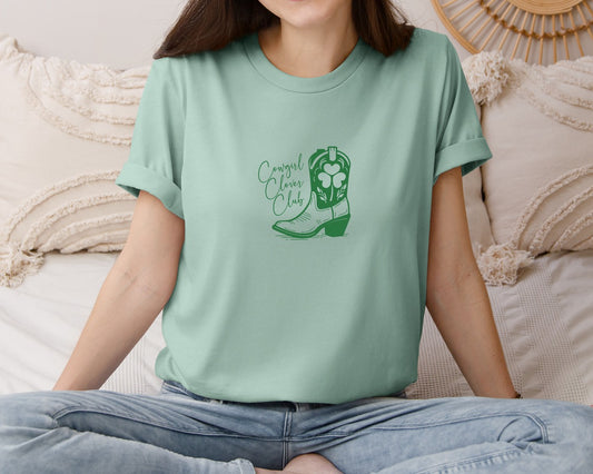 Cowgirl Clover Club St Patricks Graphic T-Shirt