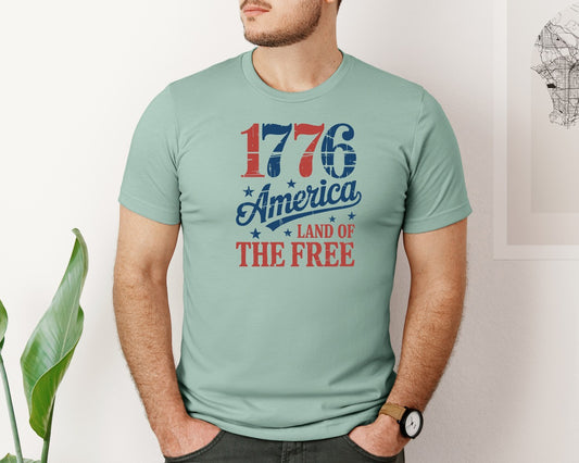 1776 America Land Of The Free Usa Graphic T-Shirt