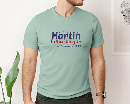 brand:Bella Canvas|color:Dusty Blue|Martin Luther King Jr Mlk Day Graphic T-Shirt