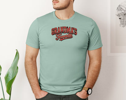 brand:Bella Canvas|color:Dusty Blue|Grandmas Favorite T Shirt Desig Graphic T-Shirt