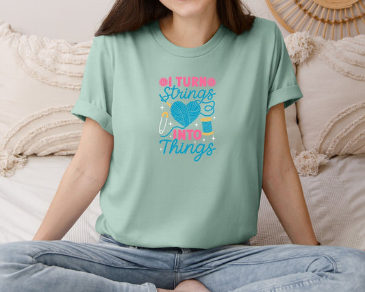 Cute Yarn Knitting Crochet T Shirt Graphic T-Shirt