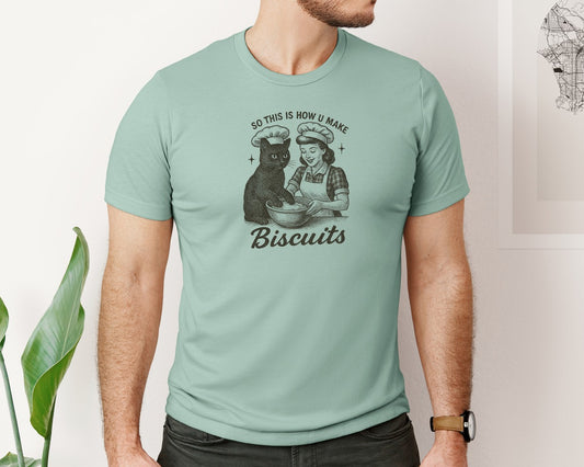 Vintage Cat Biscuits Kitty Biscuit Baker Graphic T-Shirt