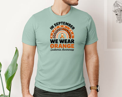 brand:Bella Canvas|color:Dusty Blue|September Leukemia Awareness Design Graphic T-Shirt