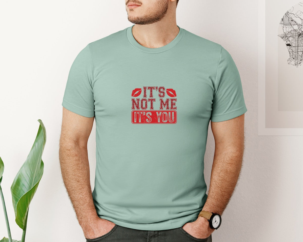brand:Bella Canvas|color:Dusty Blue|Its Not Me Its You Anti Valentine 2 Graphic T-Shirt