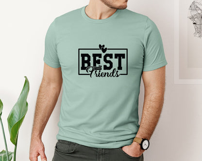 brand:Bella Canvas|color:Dusty Blue|Best Friends Forever 97 Graphic T-Shirt