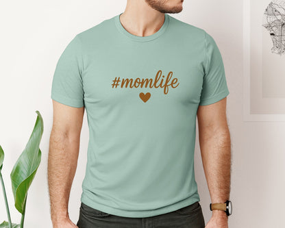brand:Bella Canvas|color:Dusty Blue|Mom Life Mothers Day Graphic T-Shirt