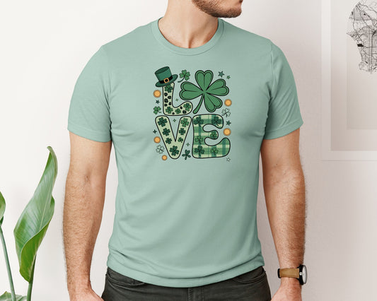 Preppy St Patricks Love Retro Luck 4 Graphic T-Shirt
