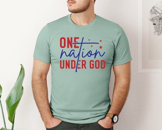 One Nation Under God 4Th Of July 3 Graphic T-Shirt