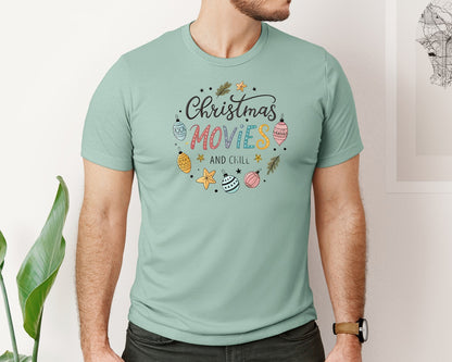 brand:Bella Canvas|color:Dusty Blue|Merry Christmas 249 Graphic T-Shirt