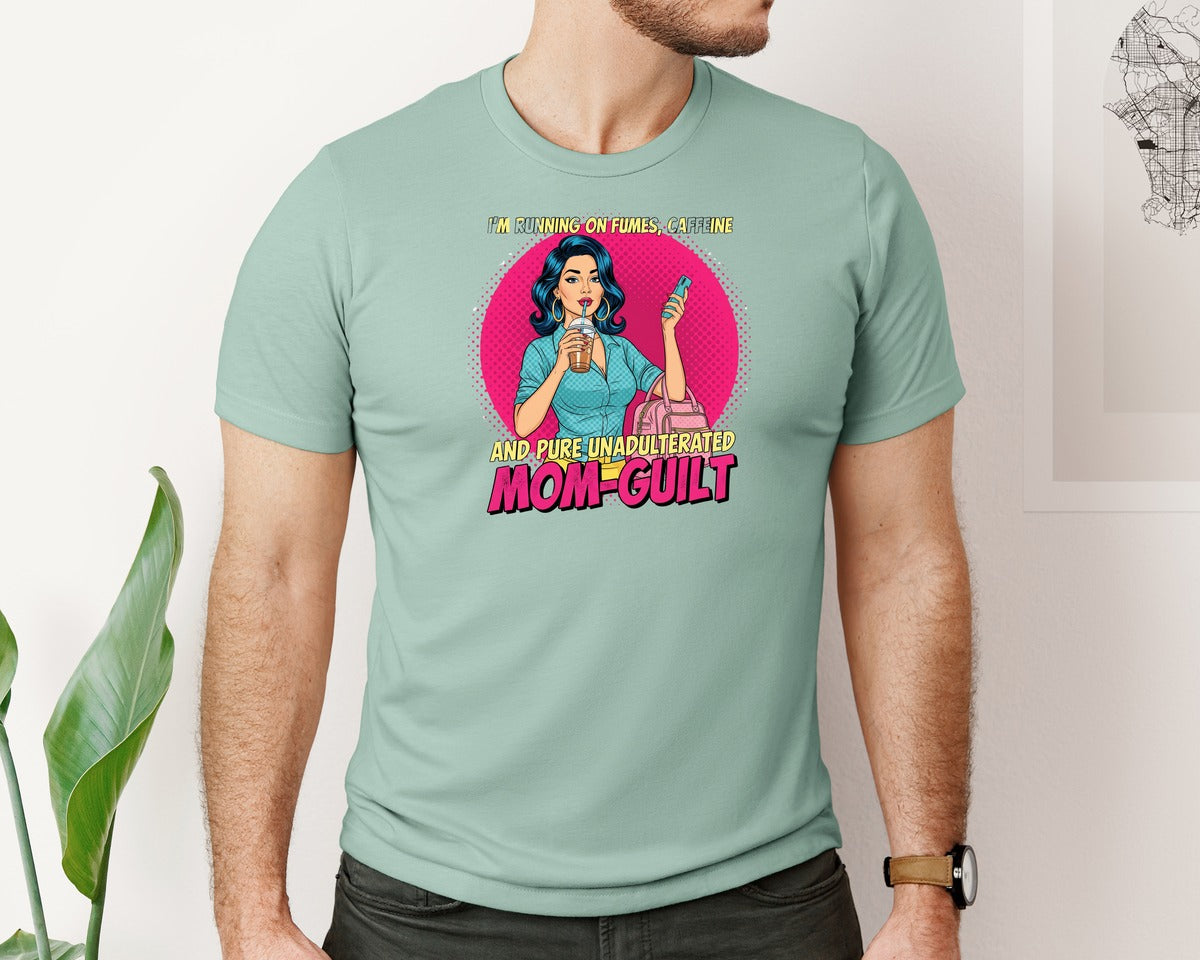 brand:Bella Canvas|color:Dusty Blue|Pop Art Sarcastic Mom Set Graphic T-Shirt
