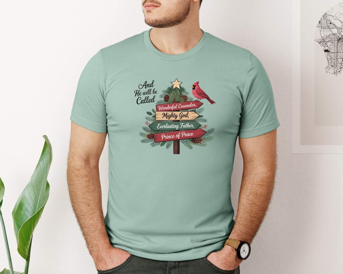 brand:Bella Canvas|color:Dusty Blue|Christian Christmas Sweatshirtreligious Graphic T-Shirt
