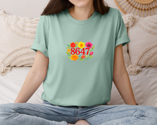 8647 Liberal Anti Maga Floral Watercolor Graphic T-Shirt
