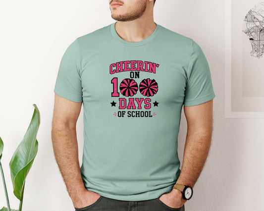 Cheerin 100 Days Of School Graphic T-Shirt