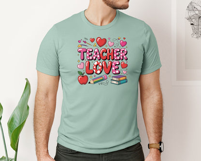 brand:Bella Canvas|color:Dusty Blue|All Booked For Valentines Book Love 9 Graphic T-Shirt