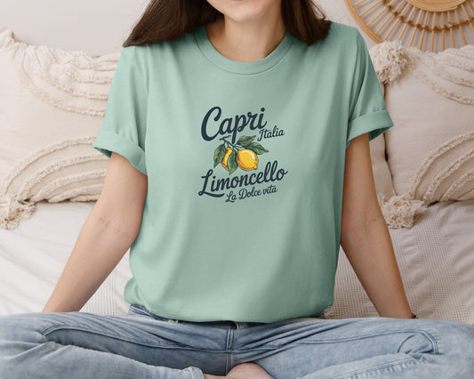 Capri Limoncello Italian Cocktail Graphic T-Shirt
