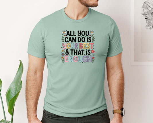 Do Your Best Floral Quote Design Graphic T-Shirt