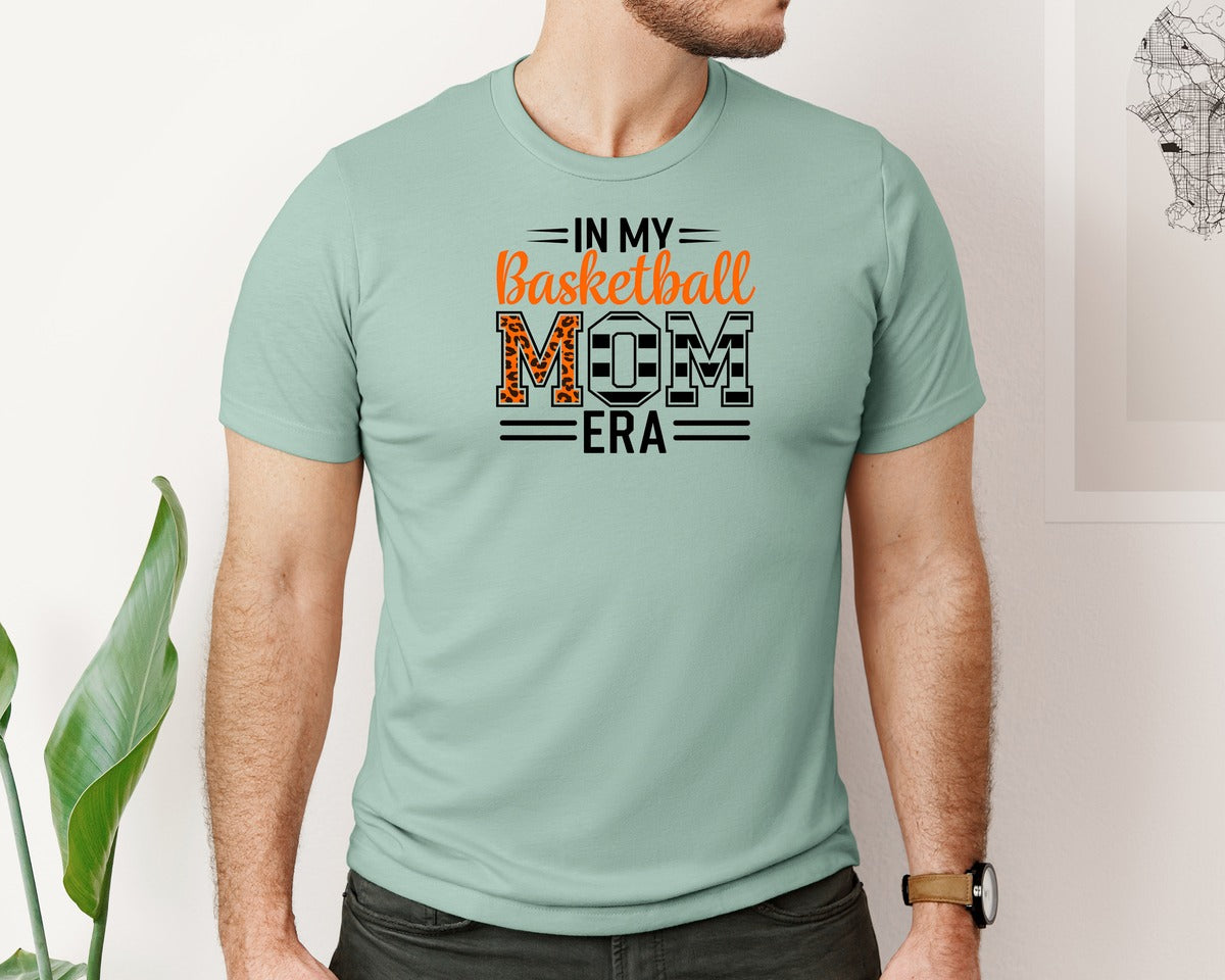 brand:Bella Canvas|color:Dusty Blue|In My Basketball Mom Era T Shirt Design 9 Graphic T-Shirt
