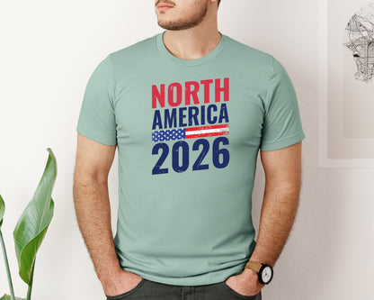 brand:Bella Canvas|color:Dusty Blue|North America 2026 Sport Usa Team 2026 Graphic T-Shirt