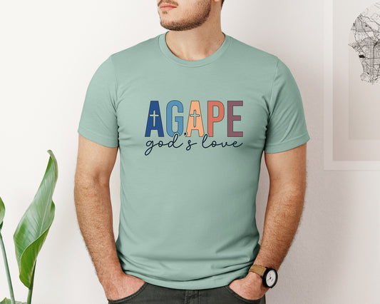 Agape Gods Love Christian Grace Graphic T-Shirt