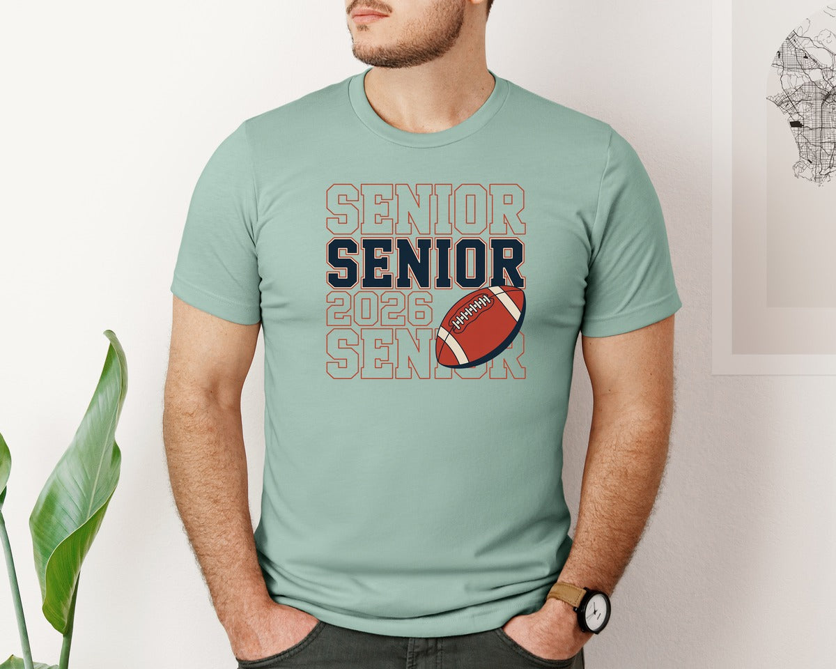 brand:Bella Canvas|color:Dusty Blue|Senior 2026 Pngclass Of 2026 Pngsenior Graphic T-Shirt