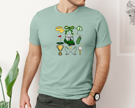 Preppy Golf Coquette Golf Graphic T-Shirt