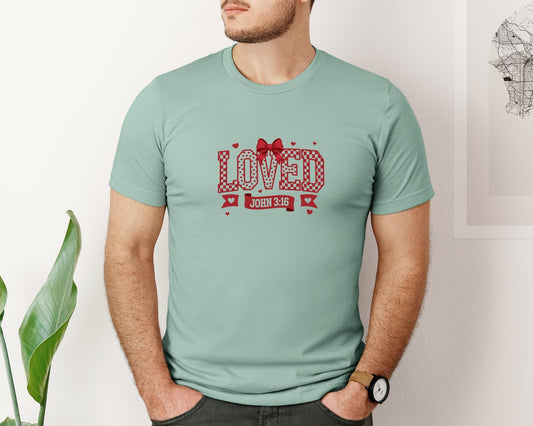 Loved John 316 Retro Valentine 2 Graphic T-Shirt