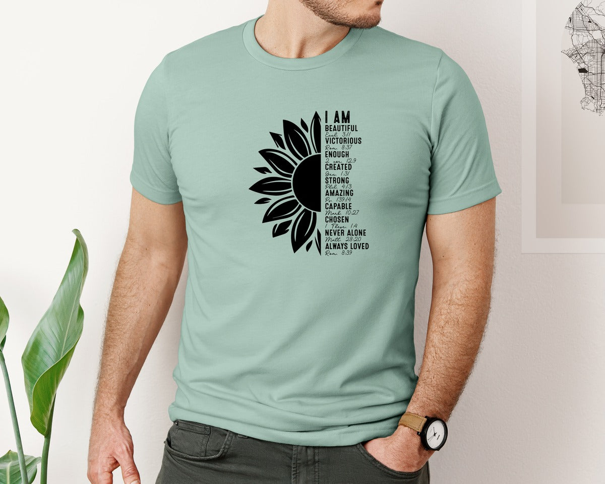 brand:Bella Canvas|color:Dusty Blue|Inspirational Quotes Faith 2 Graphic T-Shirt