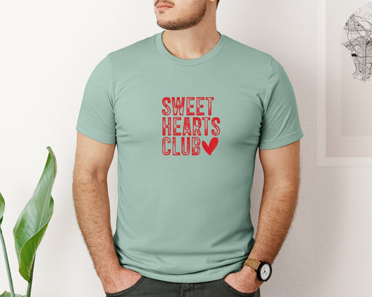 Sweet Hearts Club Boy Valentine Graphic T-Shirt