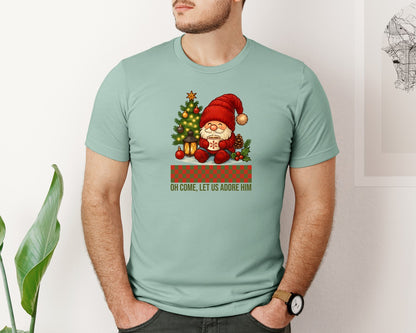 brand:Bella Canvas|color:Dusty Blue|Christmas Graphic T-Shirt