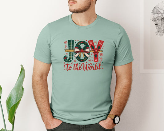 Joy To The World Christmas San Graphic T-Shirt