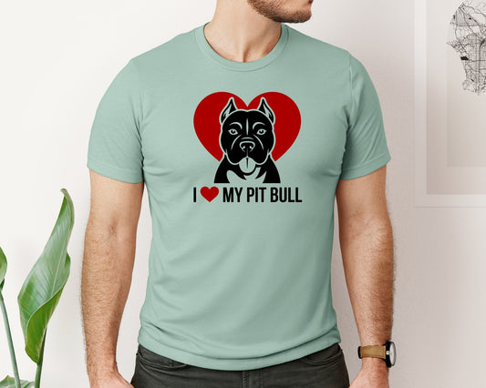 I Love My Pit Bull Ai Graphic T-Shirt