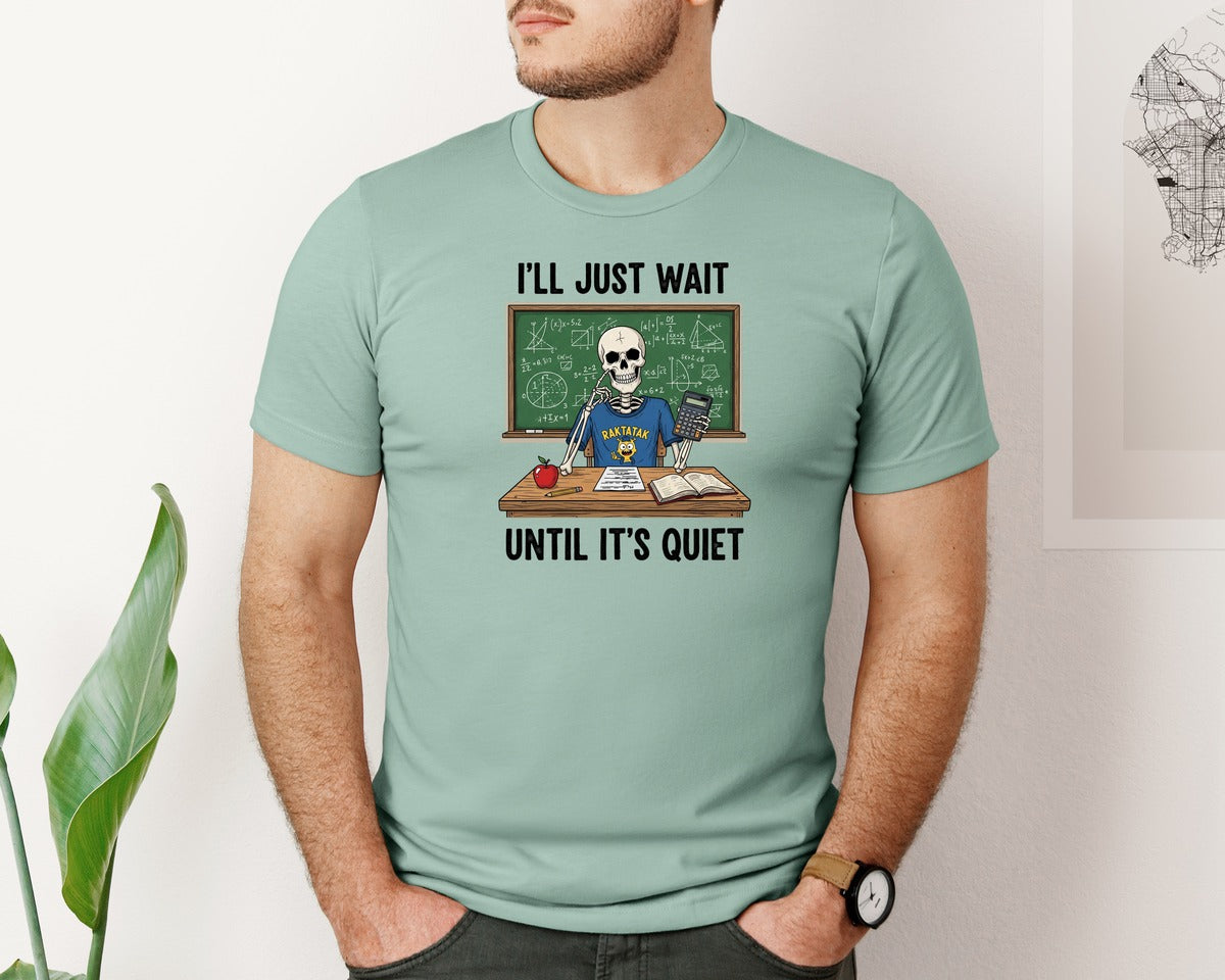 brand:Bella Canvas|color:Dusty Blue|Funny Teacher Design Back To School 6 Graphic T-Shirt