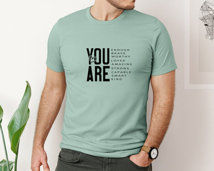 brand:Bella Canvas|color:Dusty Blue|Dear Person Behind Me 9 Graphic T-Shirt