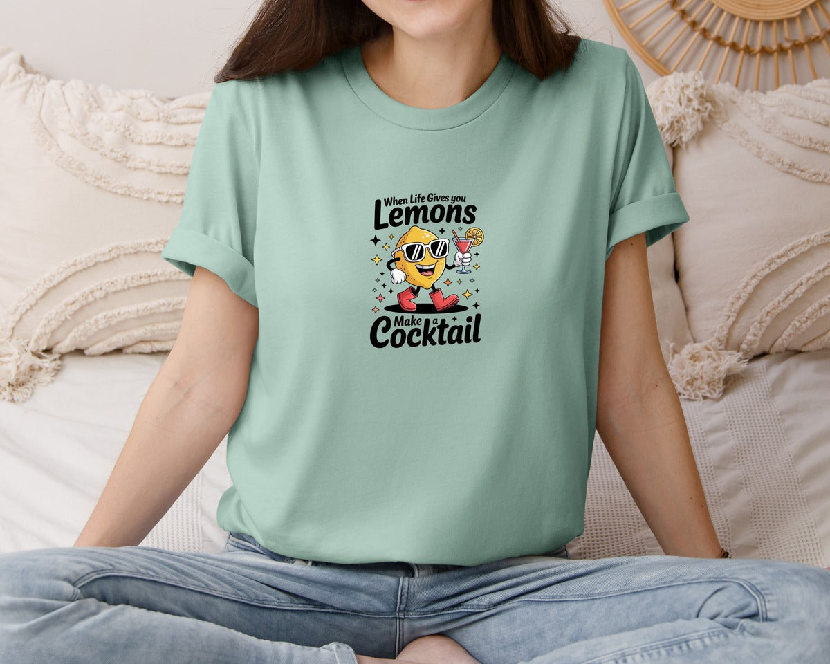 brand:Bella Canvas|color:Dusty Blue|Funny Lemon Sarcastic Sassy Adult 19 Graphic T-Shirt