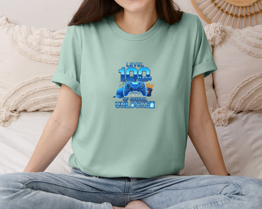 Level 100 Days School Unlocked 4 Graphic T-Shirt