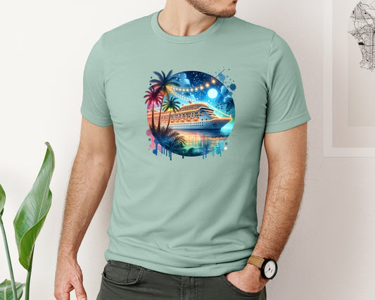Cruise Ship Tropical Vacation Graphic T-Shirt