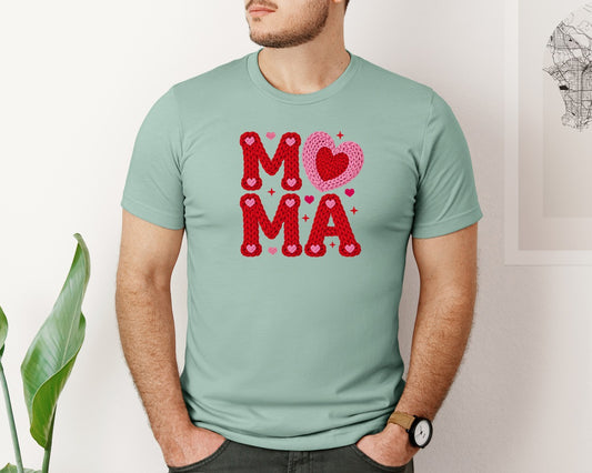Latch Hook Mama Heart Graphic T-Shirt