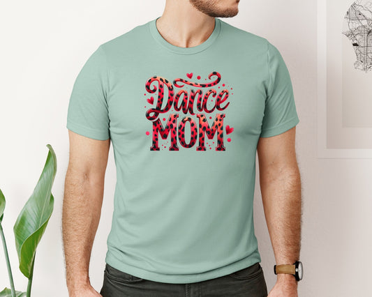 Red Leopard Dance Mom Graphic T-Shirt