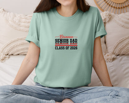 brand:Bella Canvas|color:Dusty Blue|Brianne Senior Dad Class 2026 Graphic T-Shirt