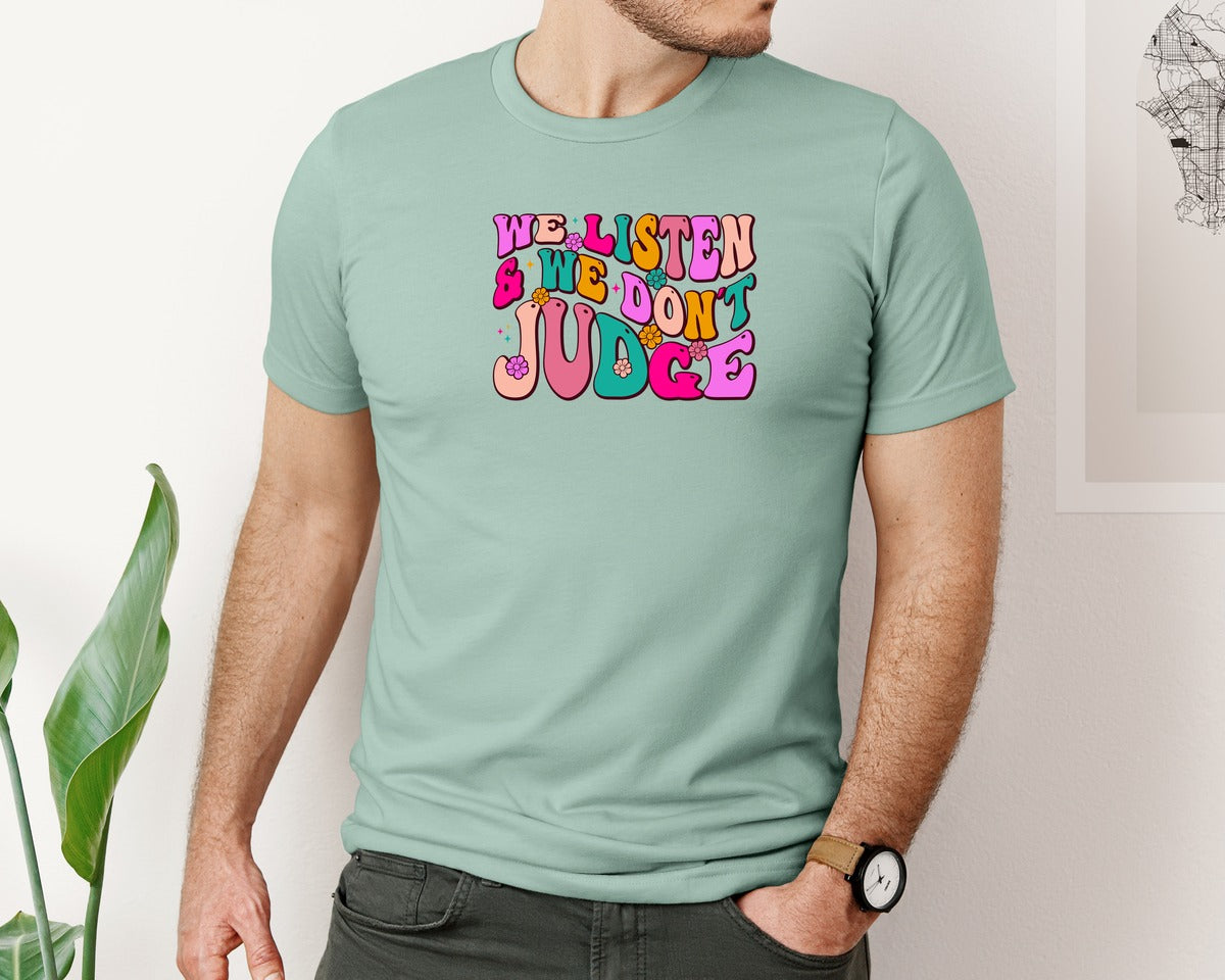 brand:Bella Canvas|color:Dusty Blue|Trending Positive Graphic T-Shirt