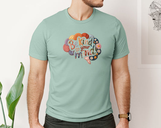 Be Kind Faux Yarn Mental Health 5 Graphic T-Shirt