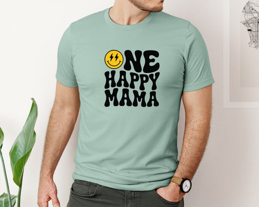 One Happy Mama Birthday Mom Graphic T-Shirt