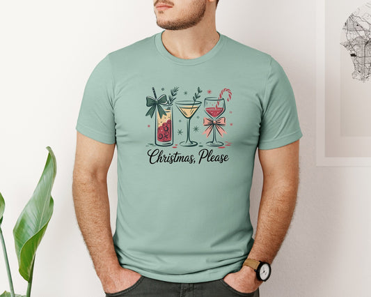 Christmas Please Retro Festive Graphic T-Shirt