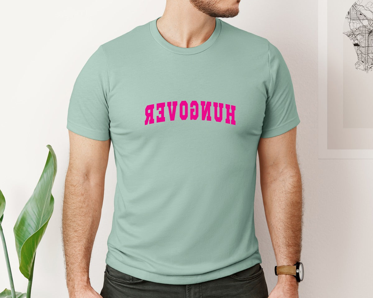 brand:Bella Canvas|color:Dusty Blue|Hungover Funny Trucker Hat Tru Graphic T-Shirt
