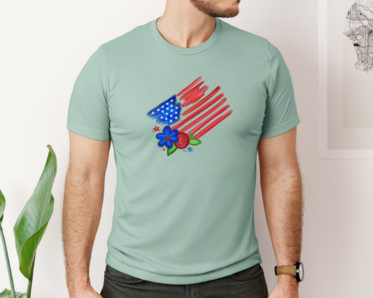 God Bless The Usa Patriotic Dtf Graphic T-Shirt