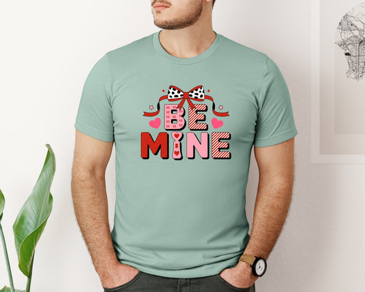 Be Mine Valentine Coquette Bow Graphic T-Shirt