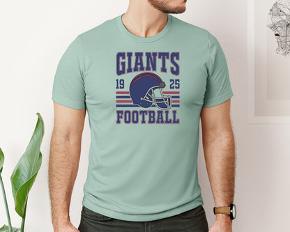 brand:Bella Canvas|color:Dusty Blue|Giants Football Graphic T-Shirt