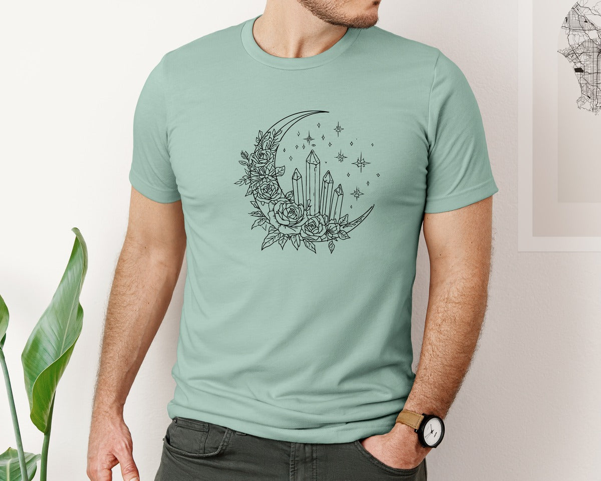 brand:Bella Canvas|color:Dusty Blue|Magic Celestial T Shirt Design 13 Graphic T-Shirt